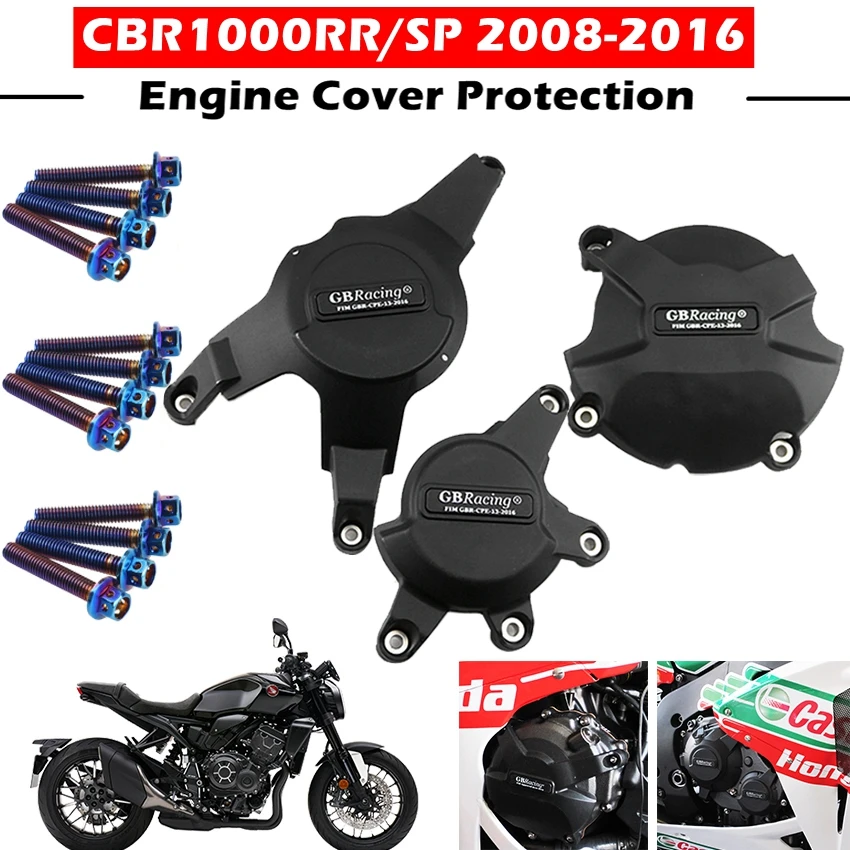 Motorcycle engine cover, engine cover protector, Motorcycles engine cover protection case, GB Racing, for HONDA CBR1000RR SP 2008-GBRacing engine covers