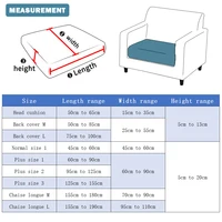 Jacquard Sofa Cushion Cover for Living Room Thicken Seat Chair Cover Adjustable Couch Cover Pets Kids Furniture Protector 2
