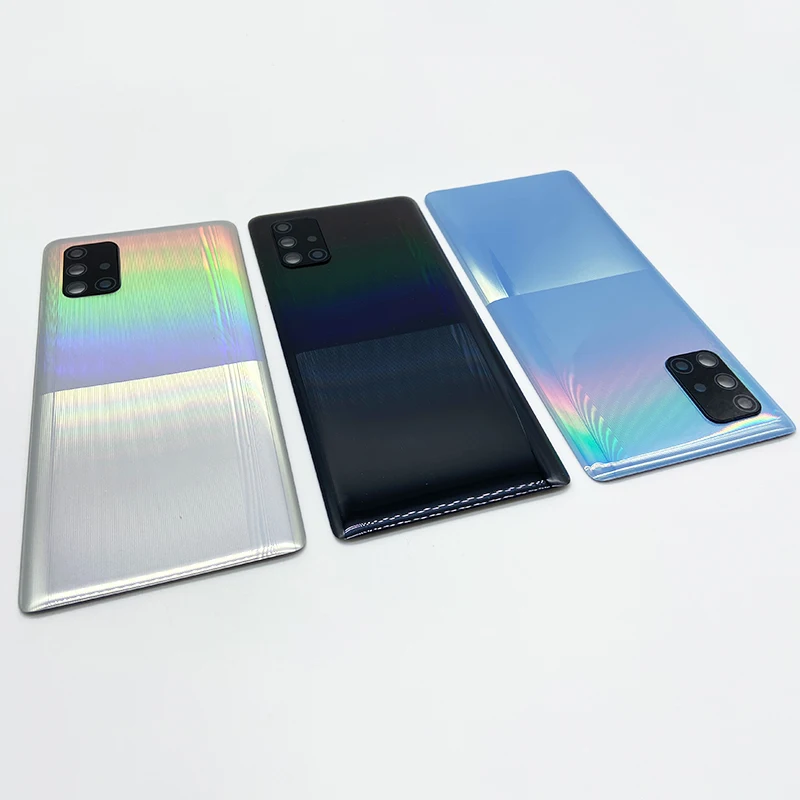 

Задняя крышка корпуса для Samsung Galaxy A71 5G, задняя крышка корпуса, сменный аккумулятор с объективом камеры для A71 A716F A716B A716U