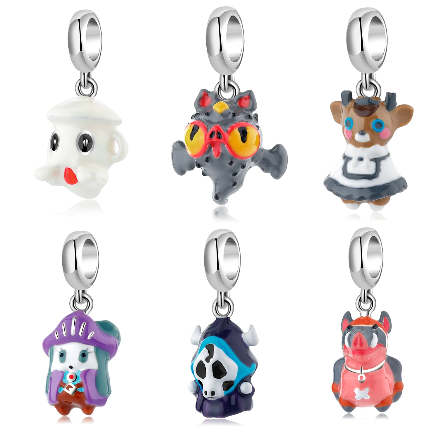 

Женский браслет из серебра 925 пробы, с разноцветными подвесками