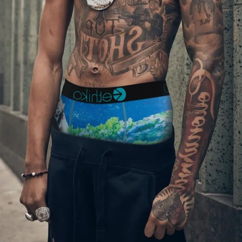 ETHIKA 1Pcs Underwear Boxers Male Panties Lingeries Breathable Men Underpants Boxers Plus Size Fashion Print Man Boxer Briefs 3