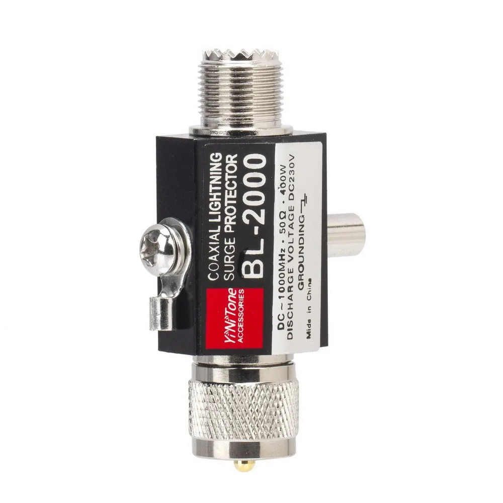 BL-2000 400W 50 Ohm Coaxial Lightning Arrestor Surge Protector PL259 Female To PL259 Female