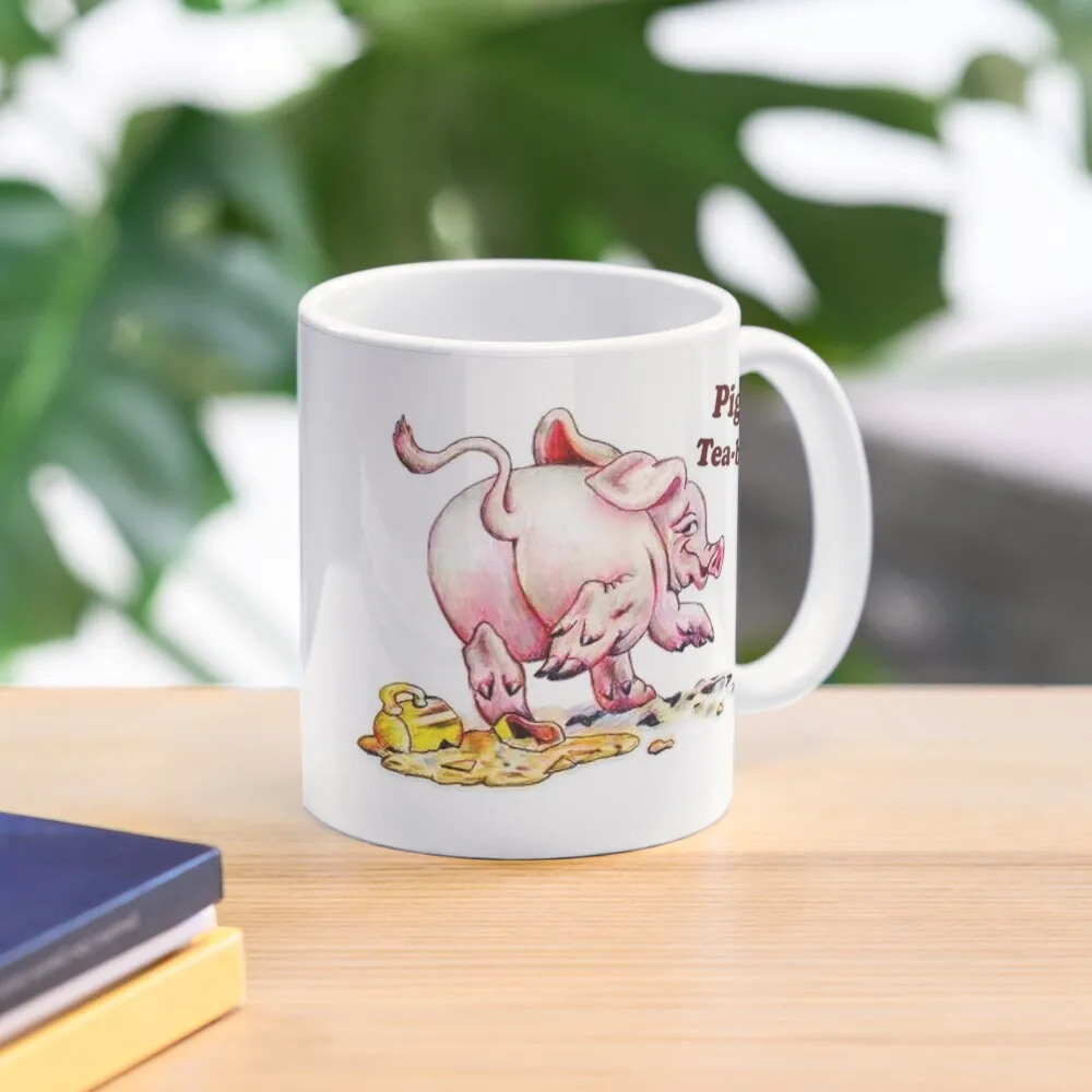 

Piggin' Tea-break - Peep show Coffee Mug Funnys Personalized Cups Set Pottery Cups Mug