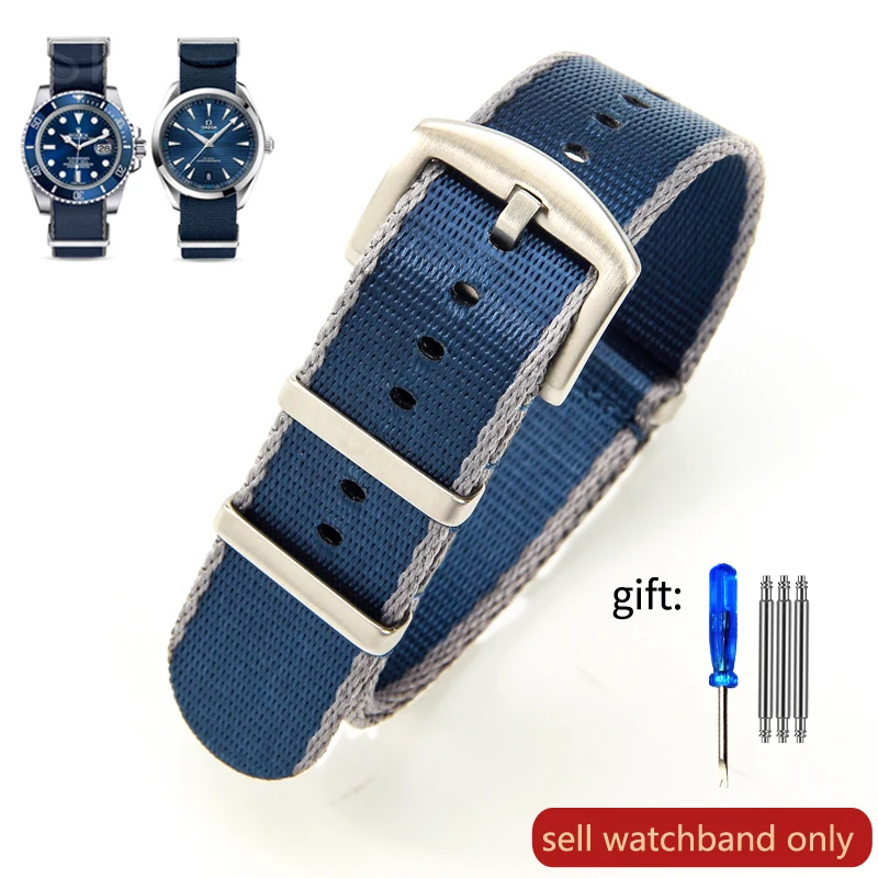 Breathable Soft Nylon Watchband - 20/22mm Male Watch Strap