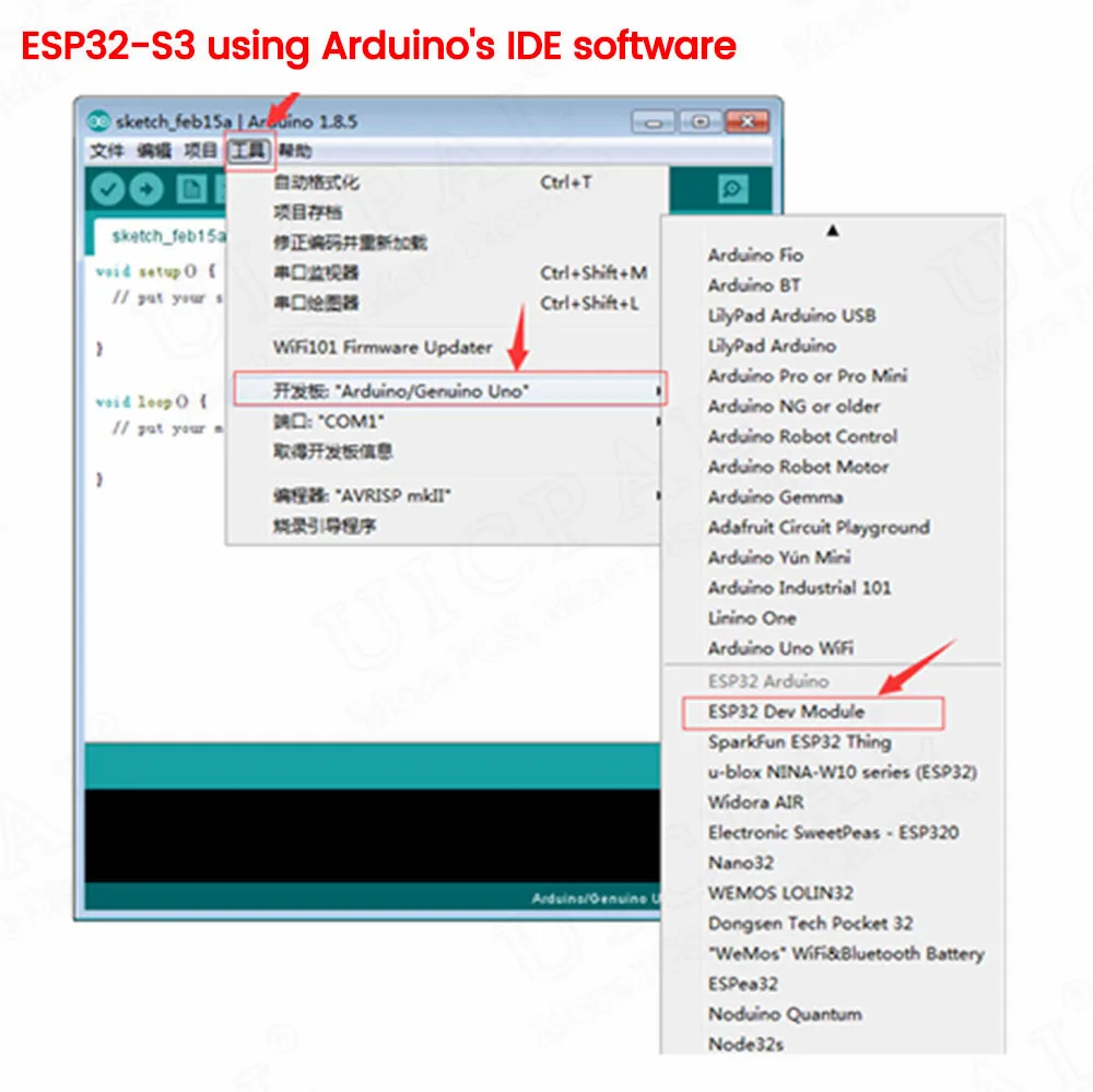 ESP32-S3 Entwicklungsboard 2,4G WLAN BT-Modul BLE5.0 Original ESP32-S3 MCU N8R2 N16R8 44-Pin Typ-C 8M PSRAM – Detail 16