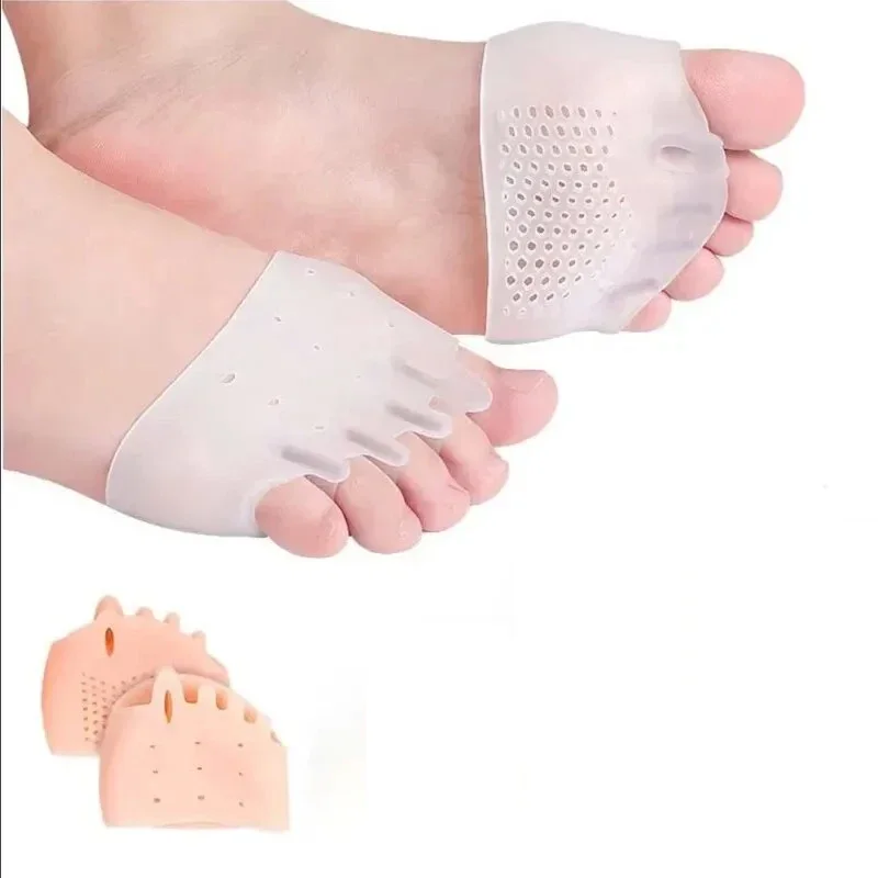 Separator Cushion Pad 2pcs Silicone Forefoot Pads Gel Insoles Pads Toe Pain Relief Insoles Finger Toe Valgus Corrector Gel Pads