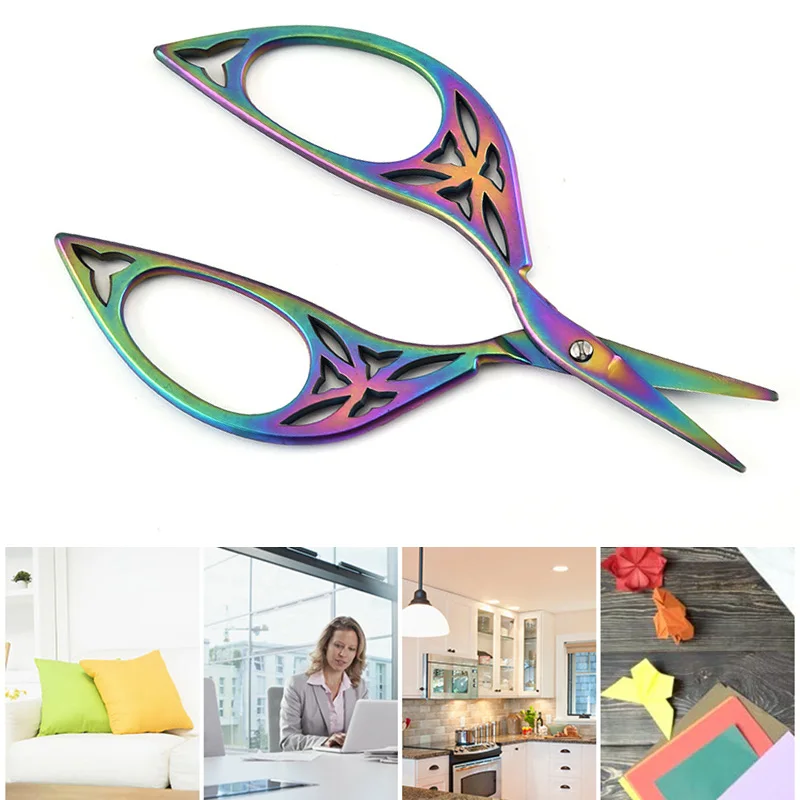 

Stainless Steel Sewing Scissors Shears Leaves Pattern DIY Tools for Embroidery Needle Work Sewing Scissors Accessories