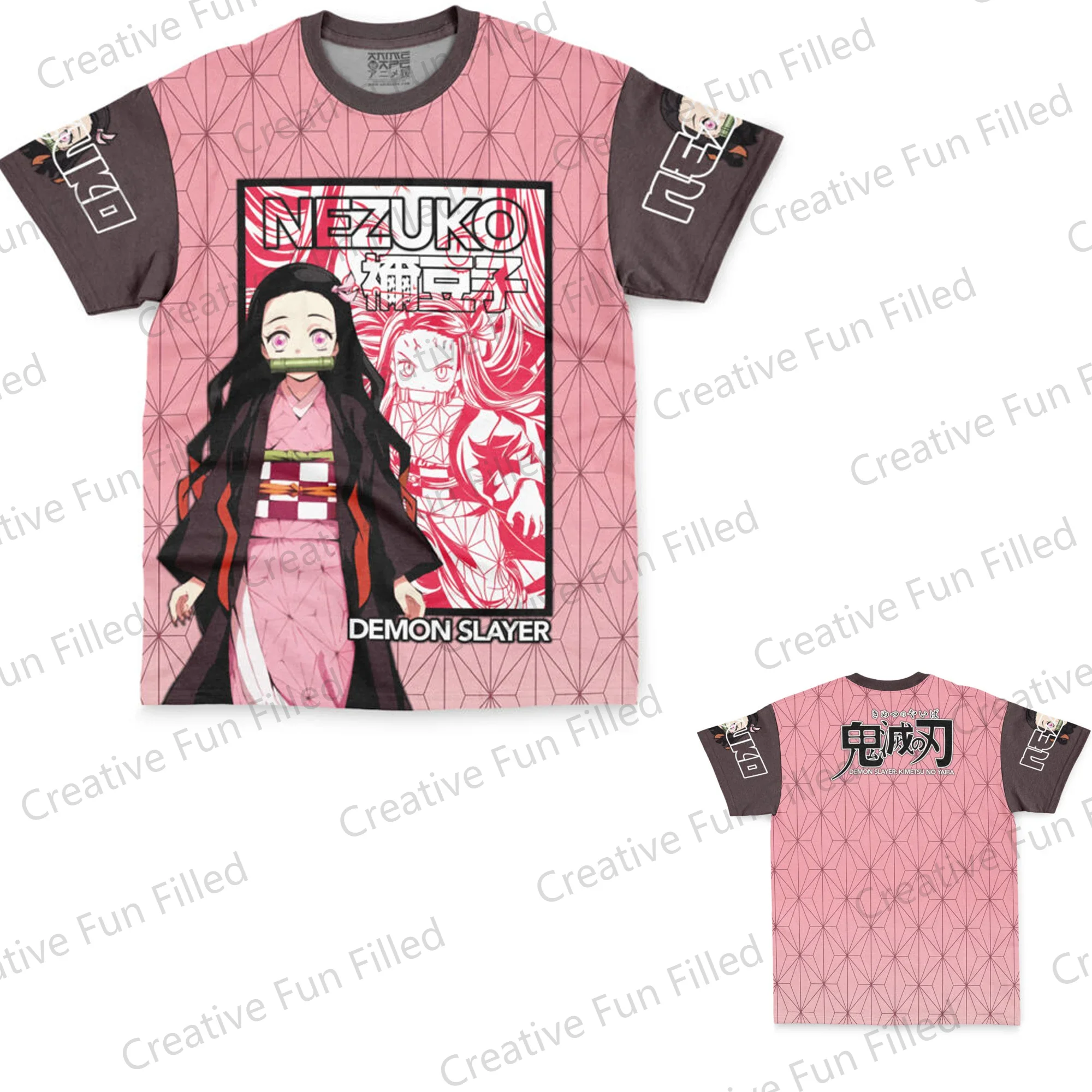 2024 New Arriavl Summer Kamado Tanjiro Haori Demon Slayer Streetwear T-Shirt Fans Kit Special Baseball Edition Jersey Oversized 3