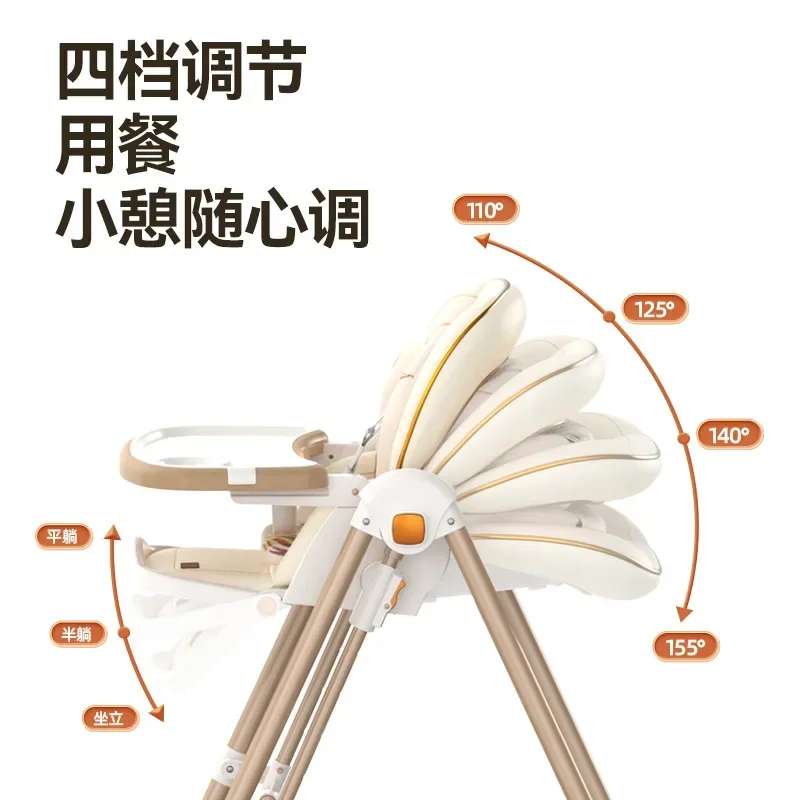 Multi Functional, Sitting, Lying Baby Dining Chair Foldable Children's Baby Chair Household and Toddler Dining