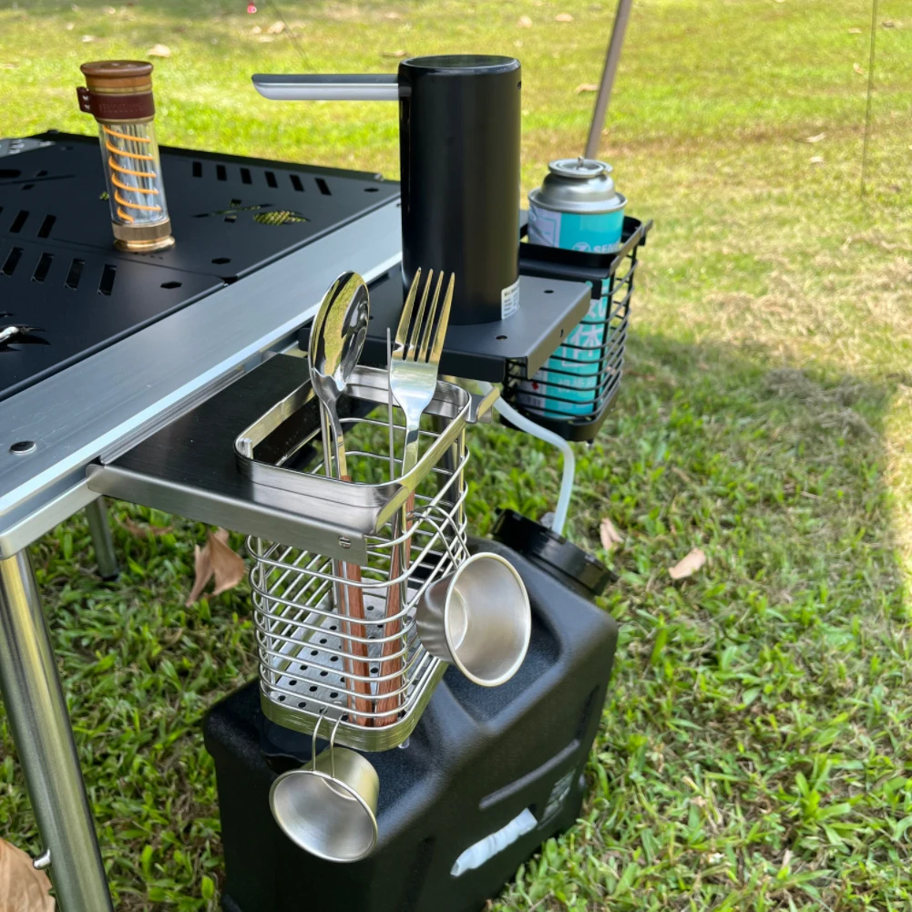 Description Picture 5 of itemCamping IGT Chopstick Basket For Snowpeak IGT Unit Frame Side Hanging Water Filter Basket Storage Box IGT Table Accessories