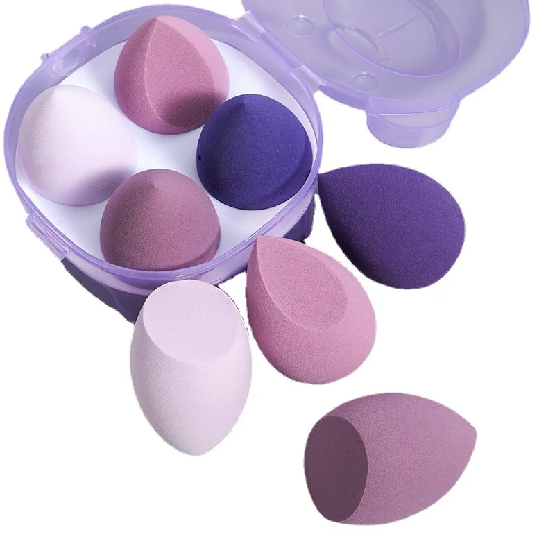 New 4pcs/set Beauty Egg Set Gourd Water Drop Puff Makeup Puff Set Colorful Cushion Cosmestic Sponge Tool Wet and Dry Use 4