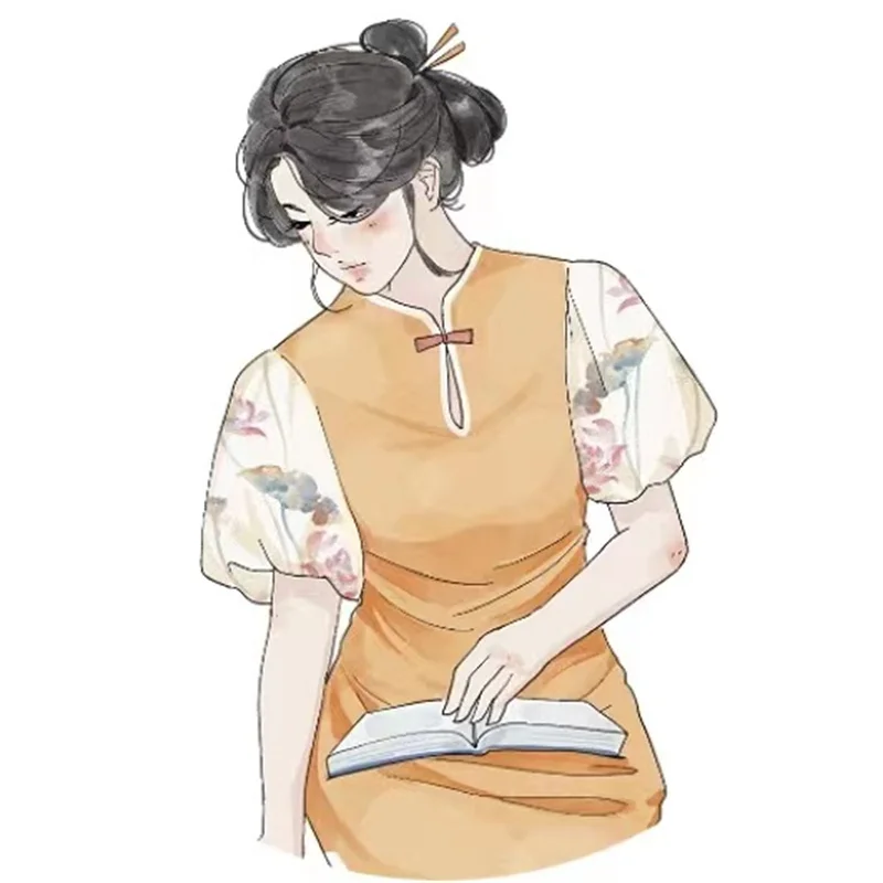 

Винтажная лента в китайском стиле для платья, девушки, Васи, домашних животных, для изготовления открыток, украшение «сделай сам», скрапбукинг, планировочные наклейки