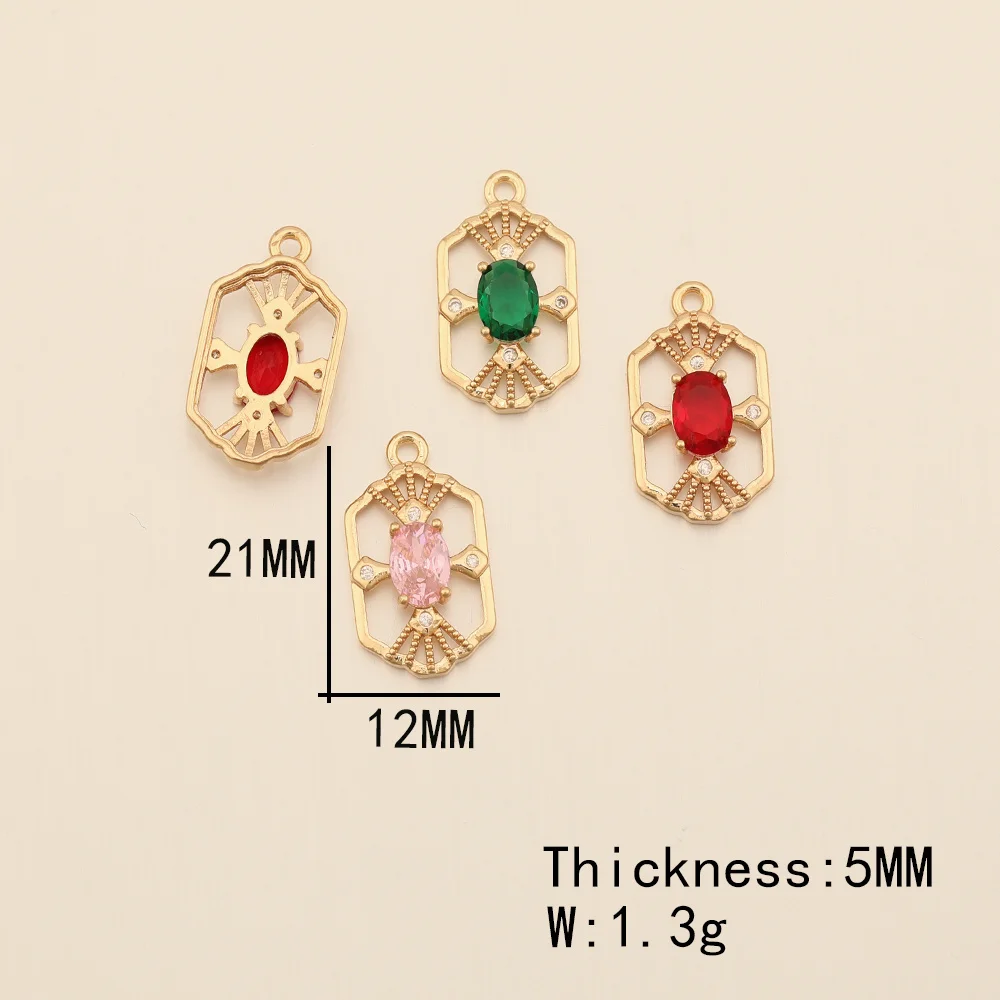 Cordial Design 12*21MM 50Pcs Jewelry Findings & Components/Rhinestone Pendant/Geometry Shape/Hand Made/DIY Making/CZ Charms - cordial