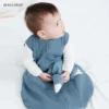 Baby Sleeping Blanket Newborn Swaddle Sleeveless Sleep Sack Summer Thin Premium Muslin Cotton Soft 2-Ways Zipper Easy Diaper Cha 1