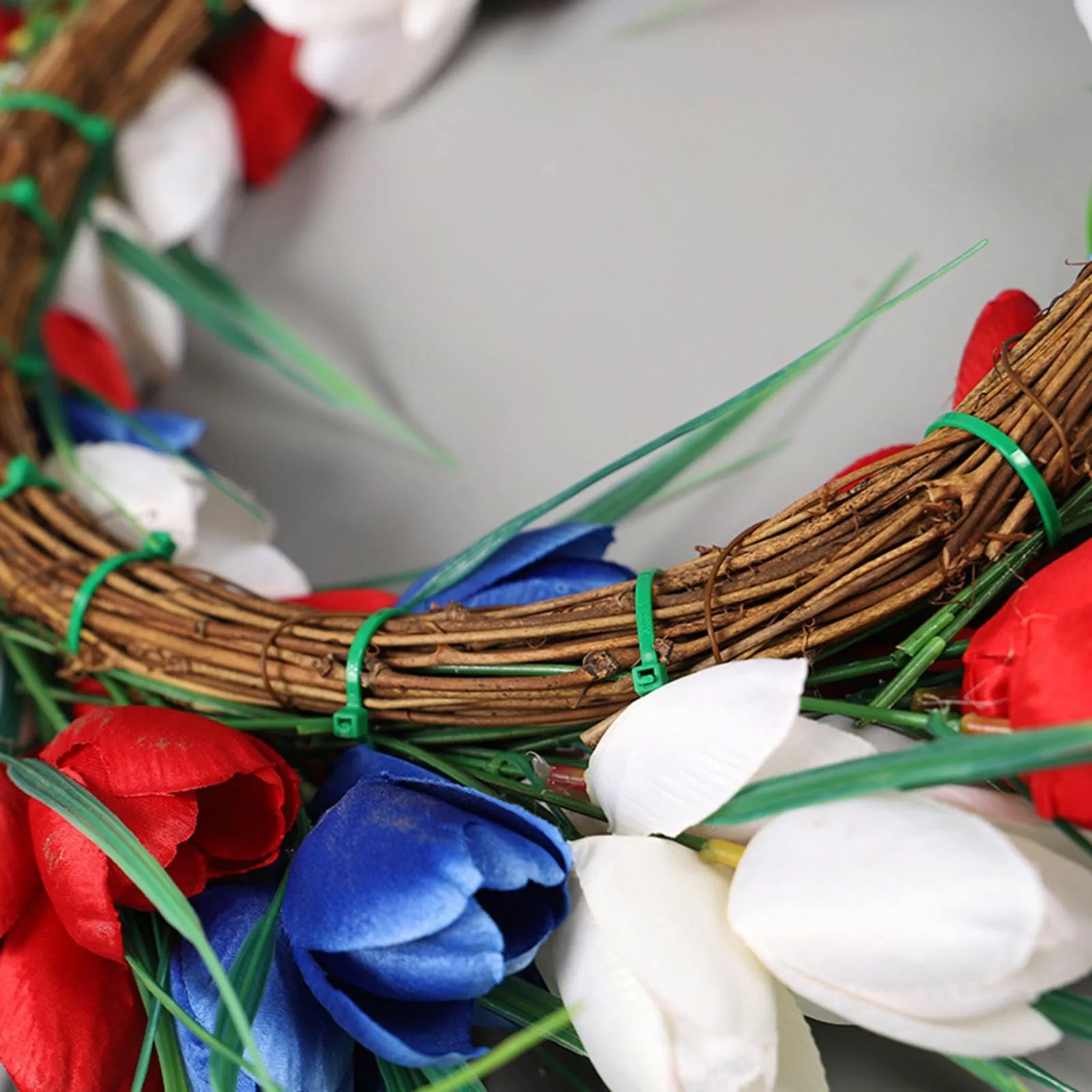 July 4th Wreath Patriotic Americana Wreath Boxwood Memorial Day Wreath Festival Garland Decoration Front Hobby Lobby