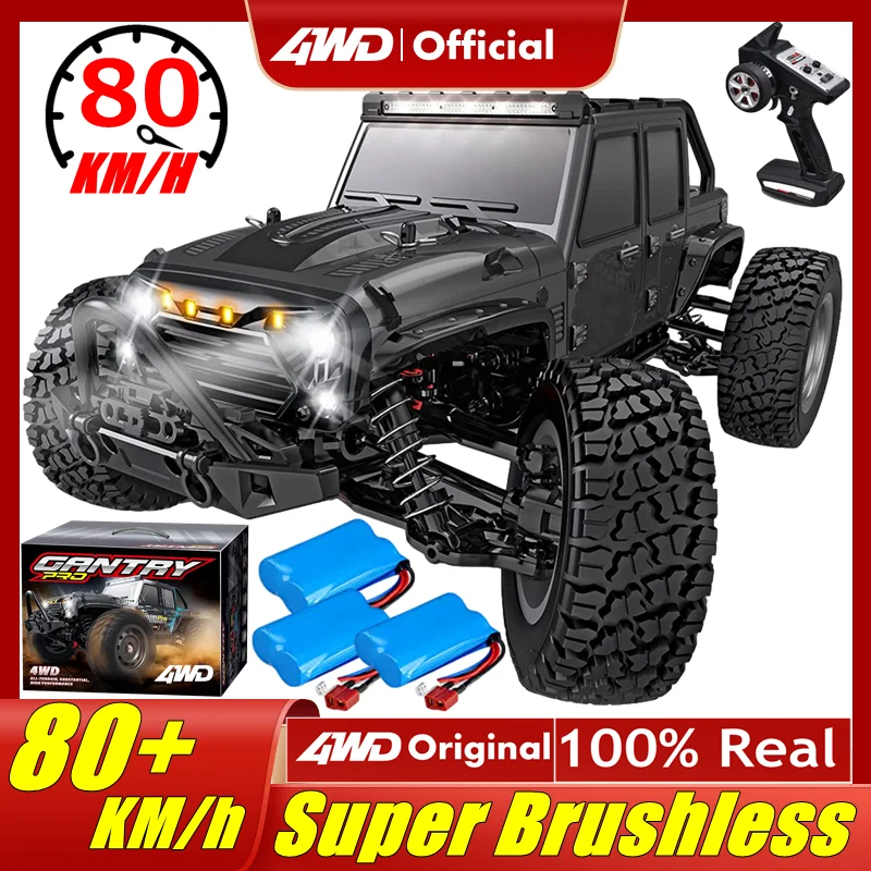 Carrinho RC grande escala 1:10 – 4WD Off Road RC Carros – Carro de controle  remoto 4x4 caminhão elétrico – Caminhões IPX5 à prova d'água para adultos –  RTR com controle remoto