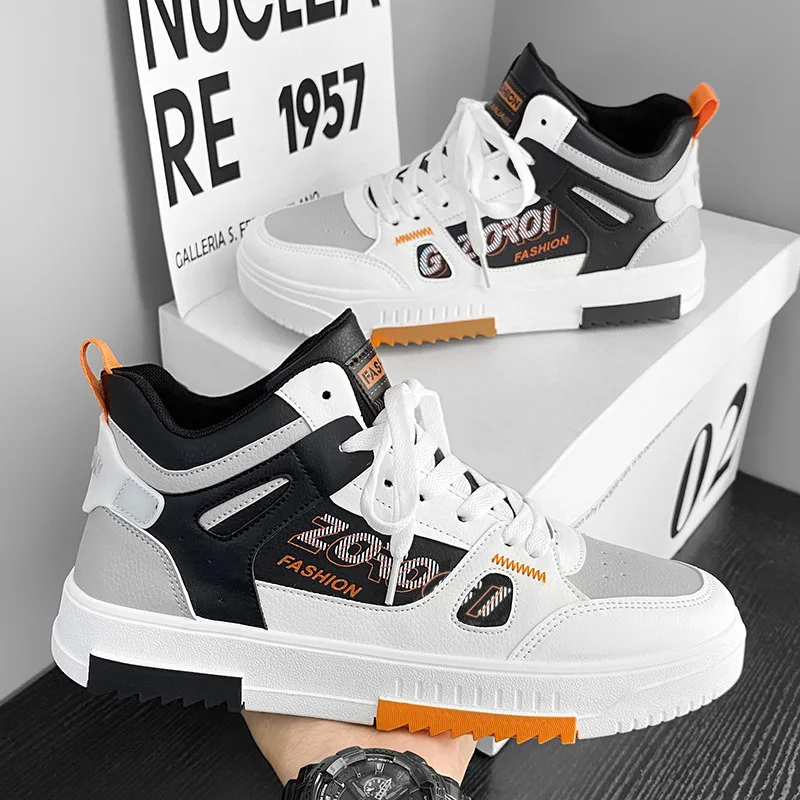 

Men's Spring and Autumn 2024 New Student High Top Casual Board Shoes Versatile Breathable Lightweight Sports Shoes for Men