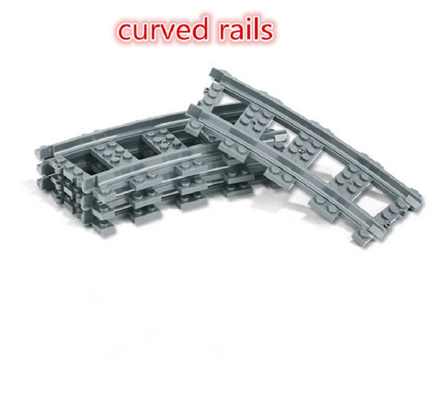

New City series the curved rails Model Building Blocks set Compatible 4520 Classic train Tracks education Toys