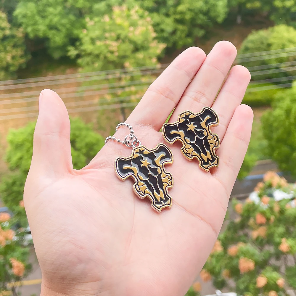 Enamel Pins Brooch Anime Black Clover Asta Black Bull Metal Badge for Women Men Lapel Pin Jewelry Gift