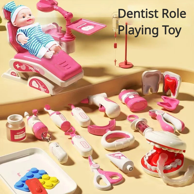 

Dentist Role Playing Toy Set Simulation Medical Children Scene Game Doctor Nurse Tools Medical Institution Toy Birthday Gifts