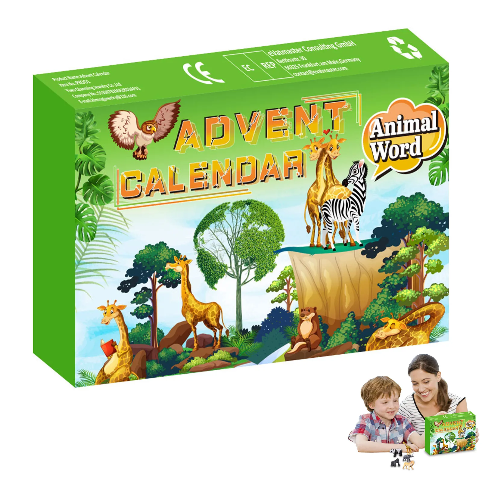 Christmas Countdown Calendar Christmas Advent Calendar Advent Calendar Animal Toys Mini Figurines Pack