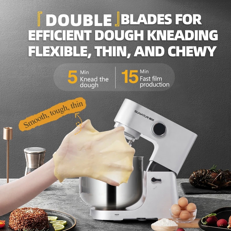Stand Mixer Home Appliance Electric Blender Machine with Planetary Beater Processor Support for Dough Efficient Kitchen Tool