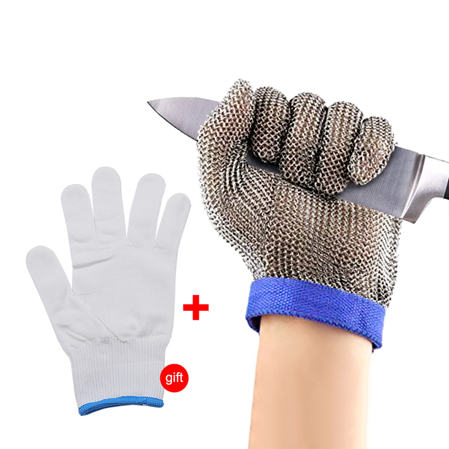Kitcheniva Cut Resistant Safety Stainless Steel Work Gloves