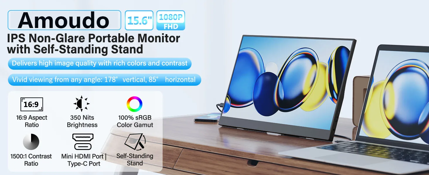 Amoudo Portable Monitor Front View