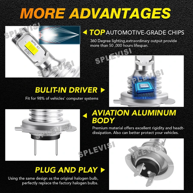 مصباح أمامي ليد للسيارة لسلسلة بي دبليو 3 ، H7 ، H7 ، مصابيح مصباح ضوئي عالي ومنخفض ، مصابيح ، E46 كوبيه