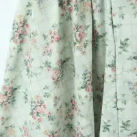 2025 Romantic Green Floral Bra with Wire Corset Style Sling Dress Women Low Waist Ruched Pleated Swing Midi Long Dresses Robe - Image 5