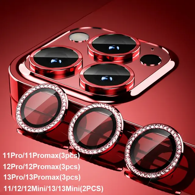 Glitter Diamond Rhinestone Camera Lens Protector for iPhone 17 Pro Max 16 16Pro 15 14  Plus 13 12 Mini 11 Air 17Pro 13Pro 12Pro - Image 7