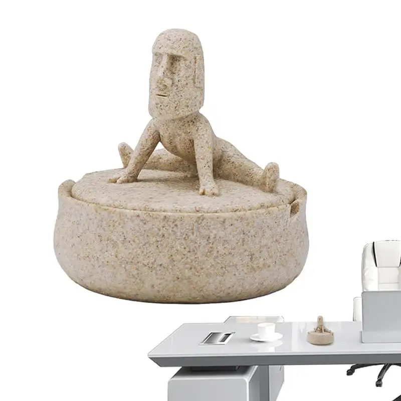 Posacenere Testa Dell'Isola Di Pasqua Statua In Pietra Posacenere In Resina Per Decorazioni Per Esterni E Per La Casa Decorazioni Per L'Isola Di Pasqu