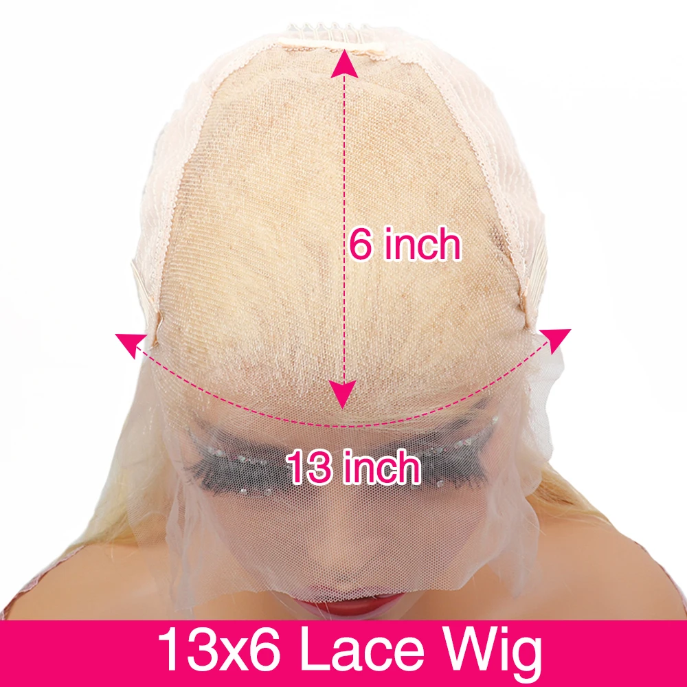 613 Honey Blonde 34 36 Inches Straight 13x4 HD Transparent Lace Frontal Wig Lace Front Wigs Human Hair Wig For Black Women