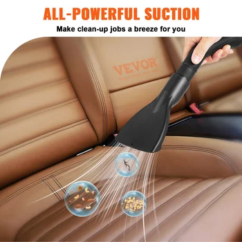 SucceBuy Wet Dry Vac 2.6 Gallon 2.5 Peak HP 3 in 1 Portable Shop Vacuum with Blowing Function Attachment Storage for Floor 2