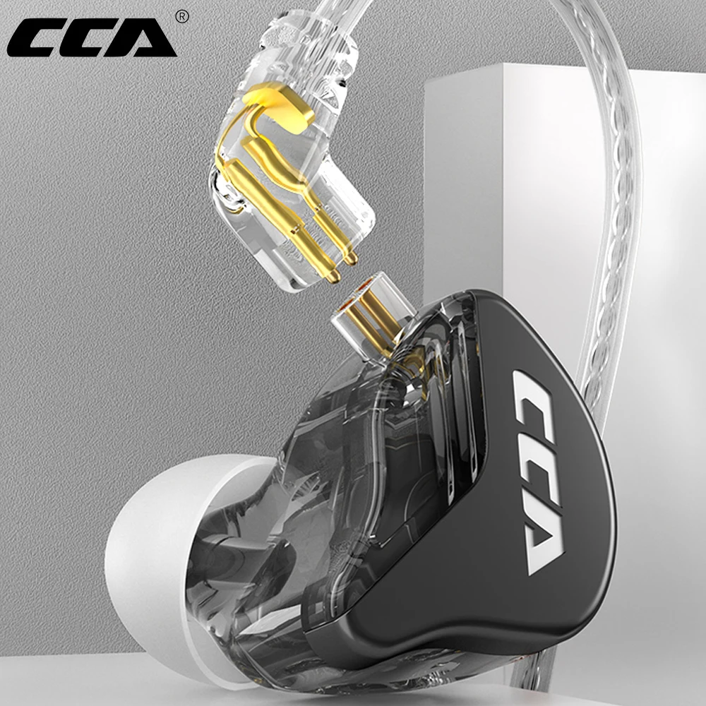 CCA CRA in Ear Monitor Headphones Ultra-Thin Diaphragm Dynamic Driver IEM Earphones Clear Sound & Deep Bass Wired Earbuds