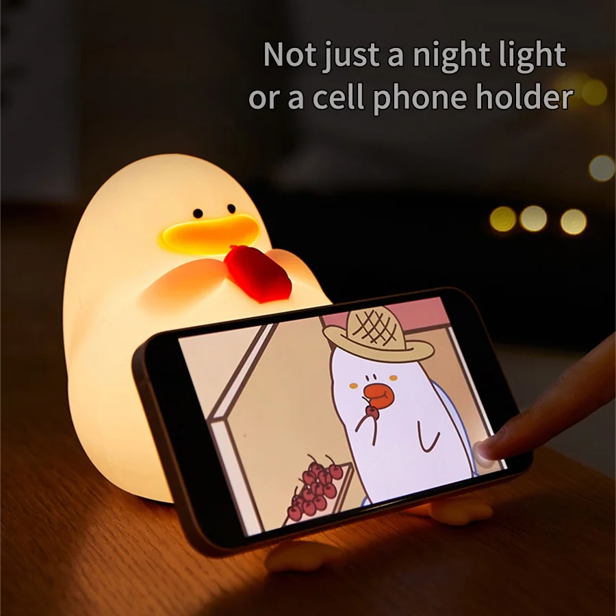 Silicone Duck Night Light USB Rechargeable for Kids