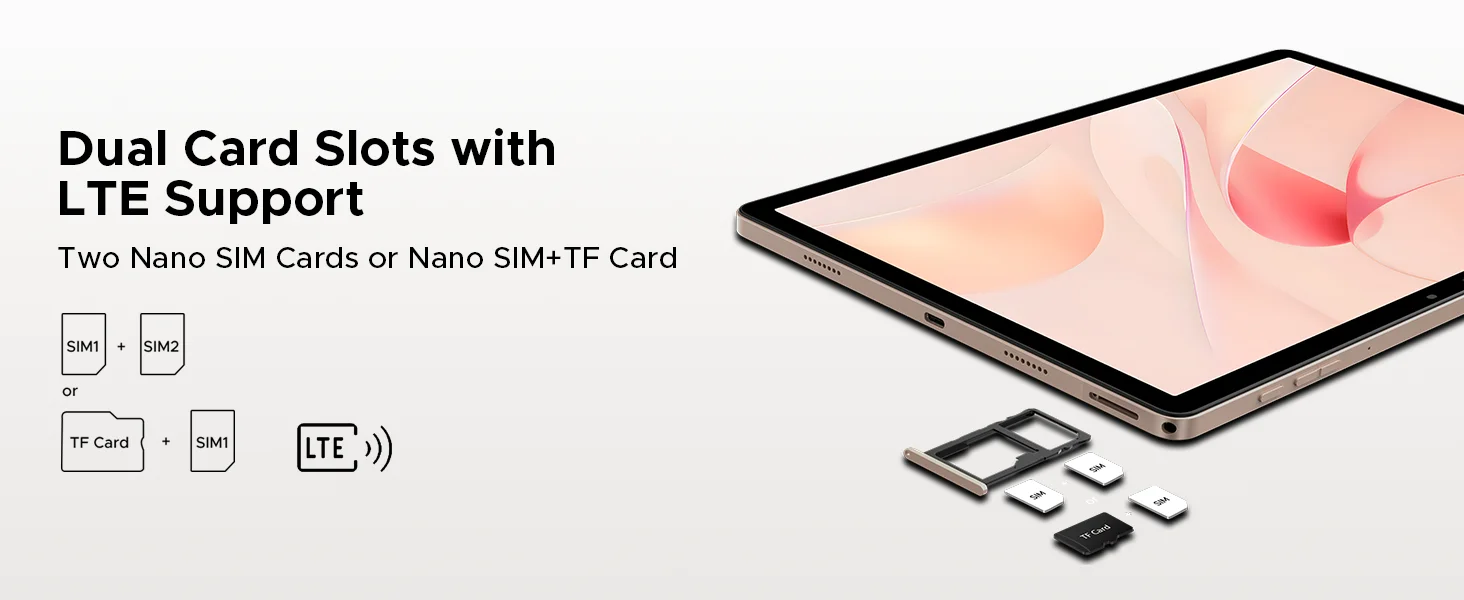 DOOGEE Tab E3 Pro Tablet 32GB+256GB Android 15 Gemini AI 13'' Display 7.9mm Ultra-thin Helio G100 11000mAh Battery Smart Pad