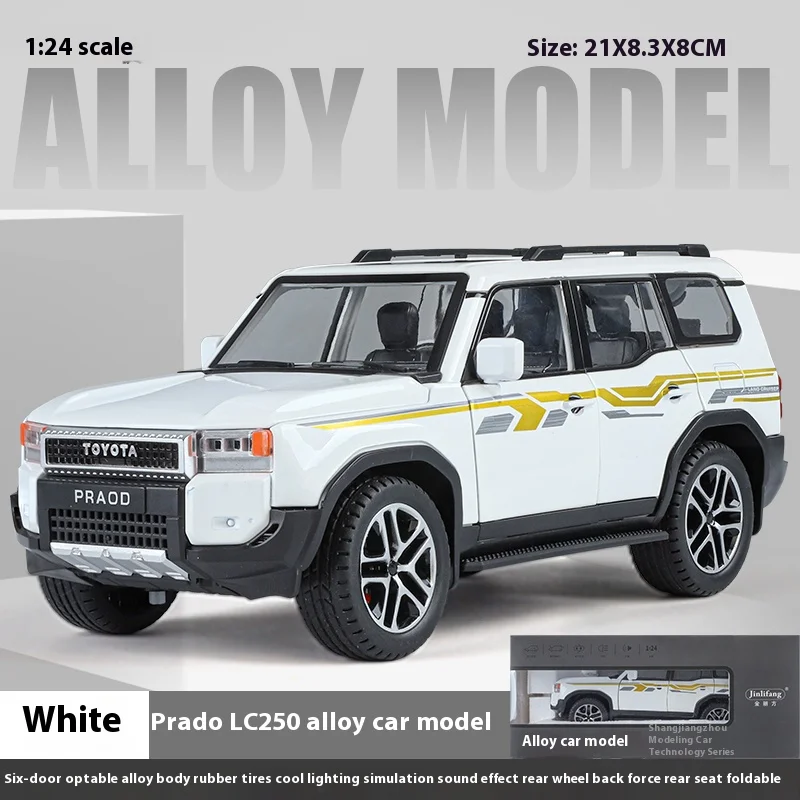 1:24 Toyota Land Cruiser PRADO 2025 Off Road Vehicle Alloy Diecast