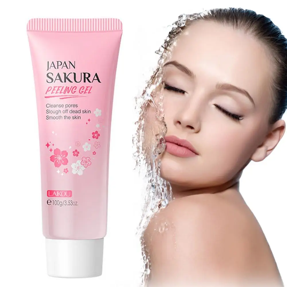 

100g Exfoliating Face Scrub Peeling Gel Moisturizing Whitening Remove Blackhead Acne Detoxifies Clean For All Skin Body Car T4W8