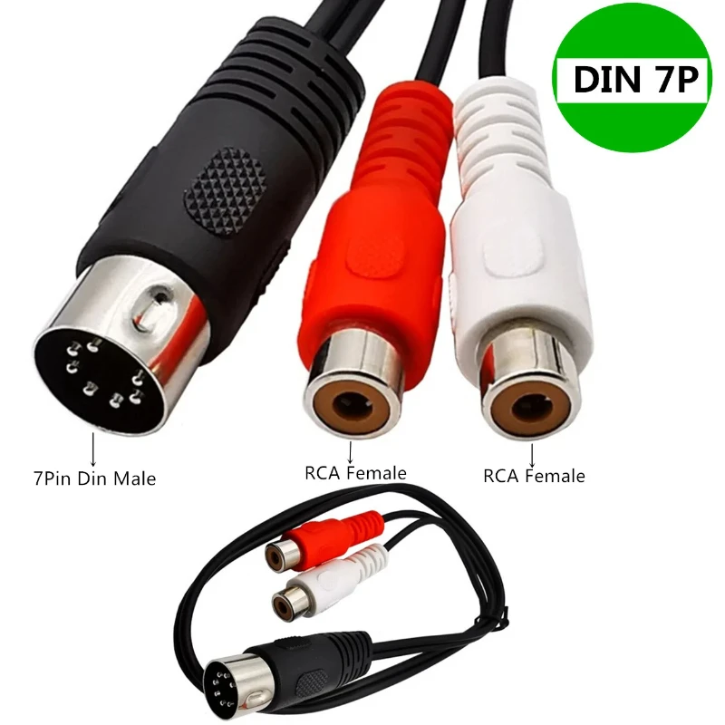 5 Pin DIN Female Naar 2 Male Geluidskabel, OFC Spiral Shield Molded Trekontlasting Connector Design, Sound Adapter Kabel voor CD Speler VCR DVD