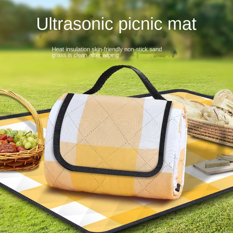 Ultrasonic Picnic Mat Thickened Waterproof Beach Blanket Camping Tent