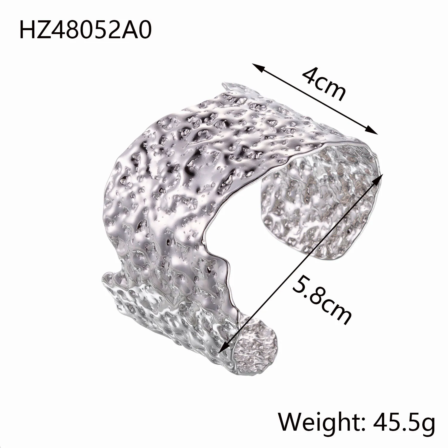 CARLIDANA Fashion Waterproof Stainless Steel Silver Color Bracelets Geometric Multilayers Open Adjustable Women Bracelets
