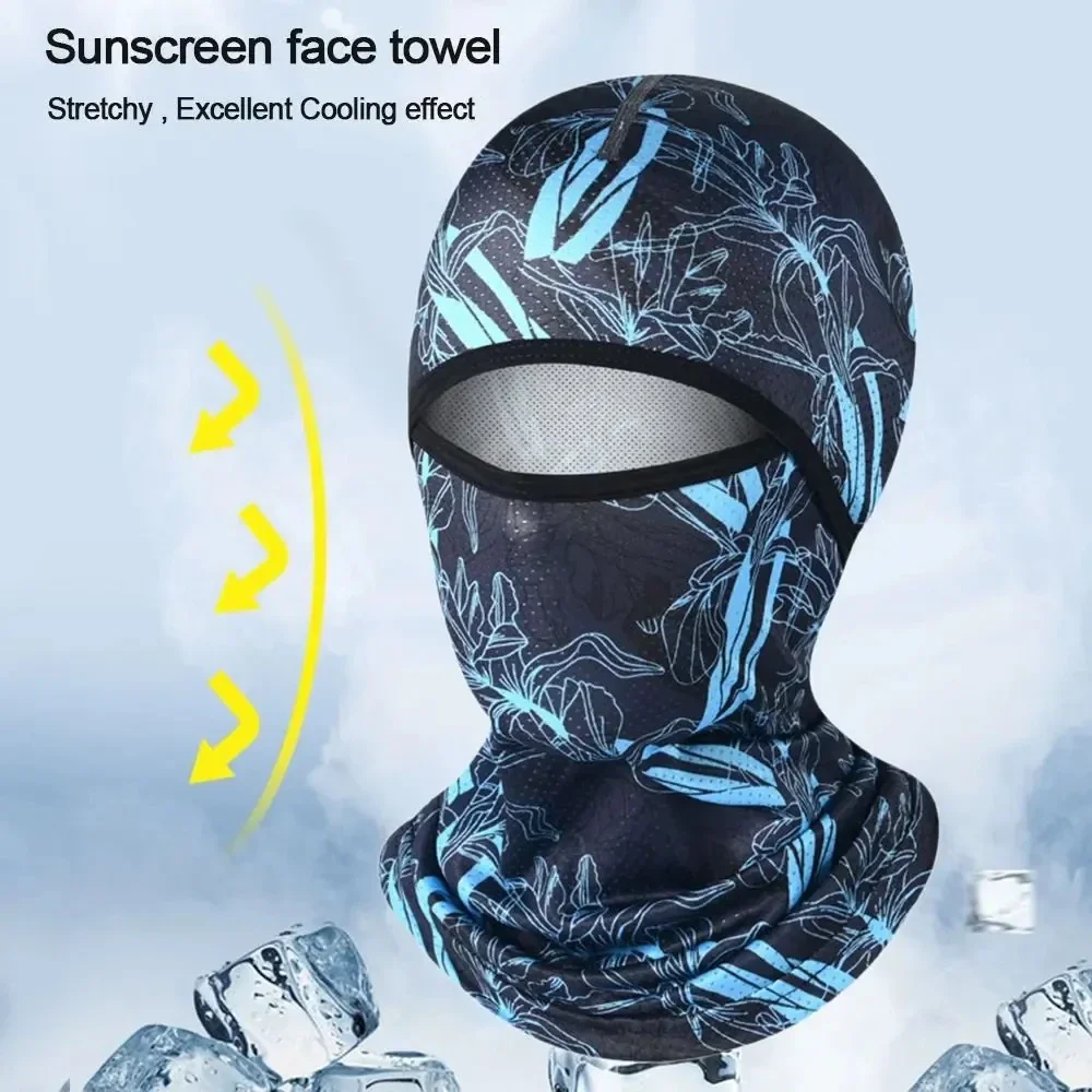 Summer Cool Ice Silk Balaclava – Full Face UV Protection Cycling Cap, Sports Face Cover for Men & Women (Bike/Motorcycle)