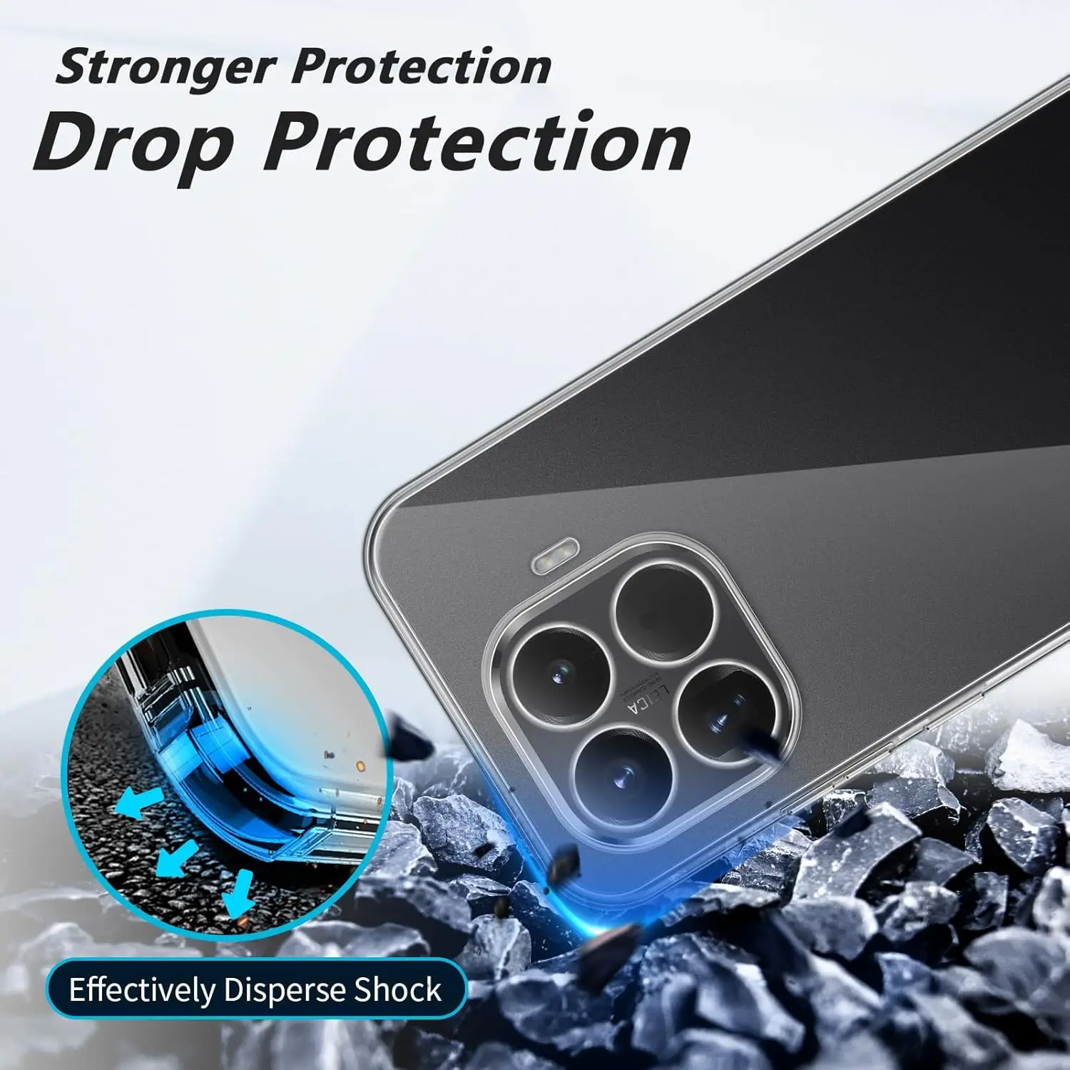 Ultra Thin Clear Soft TPU Camera Protection Back Case Cover
