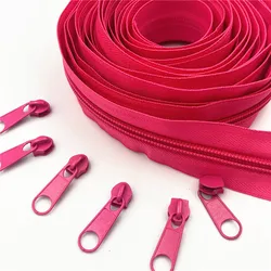 Multi - Length Nylon Zippers in 20 Vibrant Colors with Sliders for DIY Sewing and Clothing Accessories (Rose red 144)