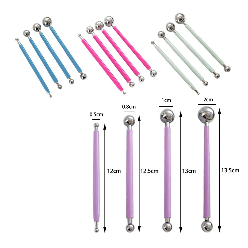 DIY Stainless Steel Polymer Clay Tools Tool Sculpture Tools Toys For Clay Carving Molding Ball Stylus Sticks