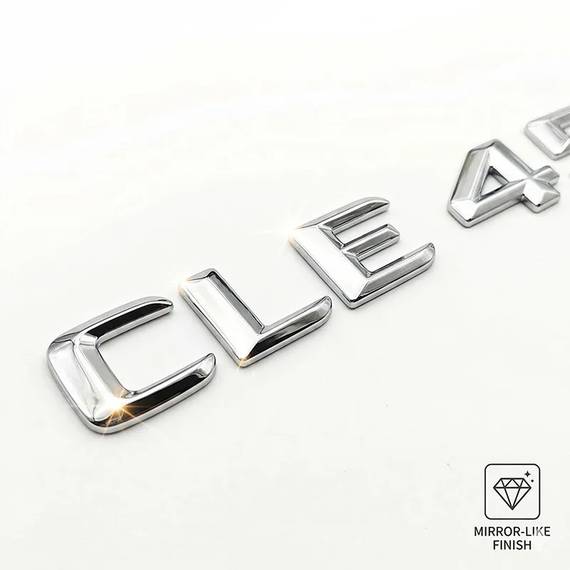 벤츠 CLE 클래스용 3D CLE450 CLE300 리어 트렁크 레터링 배지 엠블럼, 글로스 블랙 크롬 자동차 로고 스티커 스타일링 액세서리