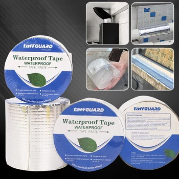 Nuovo foglio di alluminio Nastro in gomma butilica Forte protezione antincendio autoadesiva Perdite sul tetto Sigillante impermeabile Nastro impermeabile sigillato 1
