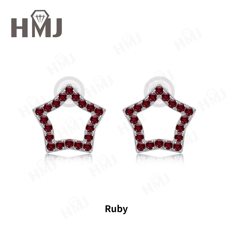 925 Sterling Silber Ohrringe mit Laborgezüchteten Bunten Steinen & Moissanit VVS1 Rundschliff Modeschmuck für Frauen Jubiläumsgeschenk – Detail 8