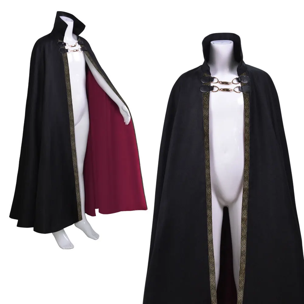 

Adult Children Halloween Cosplay Costume Death Scary Devil Role Costume Red Black Witch Vampire Long Cape Cloak